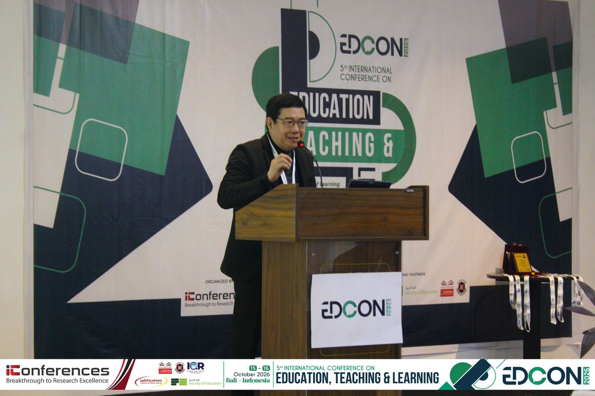 conferences_i's tweet photo. 🎓 First Keynote at #EDCON2026!

Conference Chair Assoc. Prof. Voltaire Mallari Mistades of De La Salle University, Philippines, delivered an engaging, interactive keynote in Bali! 🇵🇭🌏

📸 Highlights from an inspiring session!
https://t.co/PFZFqgP8v6

🔗 https://t.co/J0MtYwNko9 https://t.co/2b2BjJFKb2