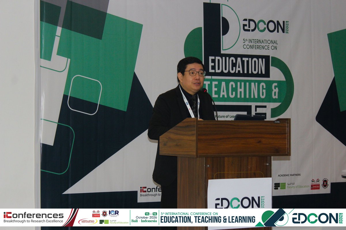 conferences_i's tweet photo. 🎓 First Keynote at #EDCON2026!

Conference Chair Assoc. Prof. Voltaire Mallari Mistades of De La Salle University, Philippines, delivered an engaging, interactive keynote in Bali! 🇵🇭🌏

📸 Highlights from an inspiring session!
https://t.co/PFZFqgP8v6

🔗 https://t.co/J0MtYwNko9 https://t.co/2b2BjJFKb2