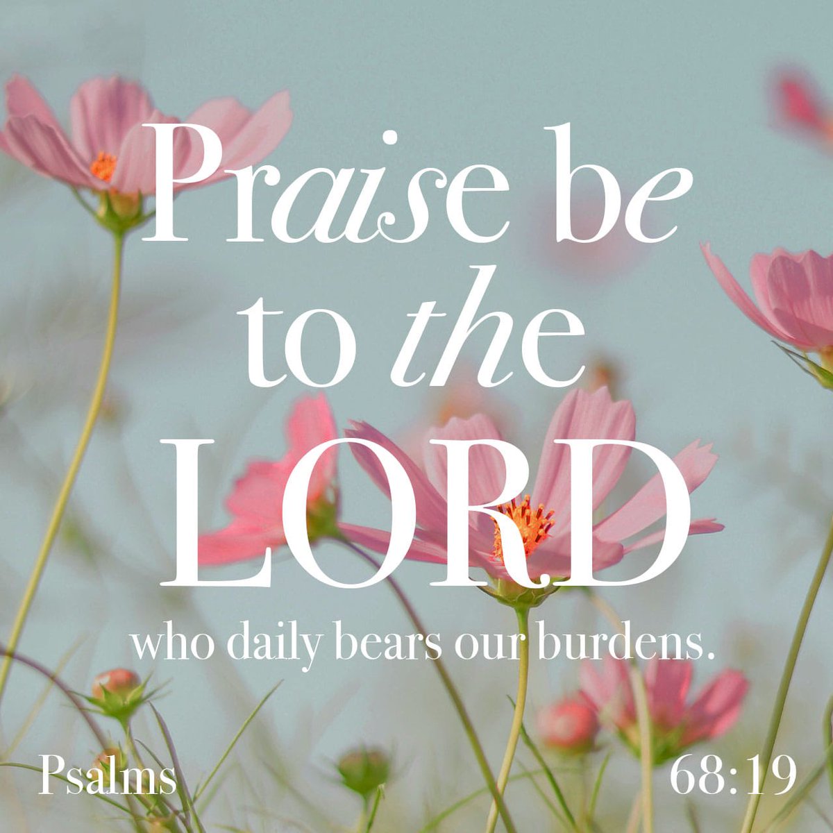 Sundaygirl07's tweet photo. “Praise the Lord; praise God our savior! For each day he carries us in his arms. 
Psalms 68:19 NLT #verseoftheday #youversion #holybible #holyword #grace #mercy #hope #truth #faith #scripture https://t.co/Hv3rXQK7ff
