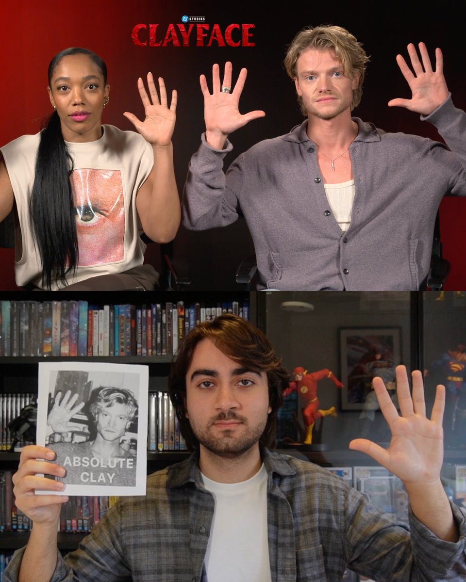 DCUBrief's tweet photo. I interviewed the cast of 'CLAYFACE'!

I spoke to Tom Rhys Harries and Naomi Ackie about the memes, the DCU, and more!

The full interview drops TODAY! Follow so you don't miss it! https://t.co/2fZX26xNSq