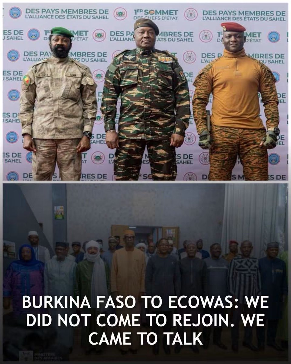 beyondB_DAG's tweet photo. ECOWAS wanted a reunion. The AES came to negotiate.
 
On October 17 and 18, 2026, the two blocs sat at the same table in Dakar for the first time since Mali, Burkina Faso, and Niger walked out of ECOWAS in January 2025. The room was full of foreign ministers. The air was full of speculation.
 
Then Burkina Faso's Foreign Minister, Karamoko Jean-Marie Traoré, ended it with three words.
 
"Il n'en est rien." There is no truth in it.
 
He was answering the question that had been building for weeks: was the AES preparing to come back? The answer was no. Not now. Not like this.
 
The joint statement was careful. It spoke of "fraternity, mutual respect and openness." It stressed "good neighbourliness" and "respect for sovereignty." It announced working groups to prepare a framework cooperation agreement on trade, freedom of movement, and security.
 
What it did not announce was a reunion.
 
Mali's Abdoulaye Diop said the talks must be "entity-to-entity"—AES and ECOWAS as two separate organisations, not one bloc absorbing the other. Niger's Bakary Yaou Sangaré said it plainly: "The AES is not against ECOWAS, but it has another path."
 
That is what Dakar was. Not a homecoming. A negotiation between equals.
 
The AES did not leave ECOWAS to isolate itself. It left because the bloc sanctioned it, threatened it, and refused to accept that three sovereign states had chosen a different direction. In the 20 months since, the AES built a joint military force, an investment bank, and a common biometric passport. It did not need ECOWAS to survive. It does not need to rejoin to cooperate.
 
West Africa now has two regional bodies where there used to be one. The old bloc has to learn to share the room.