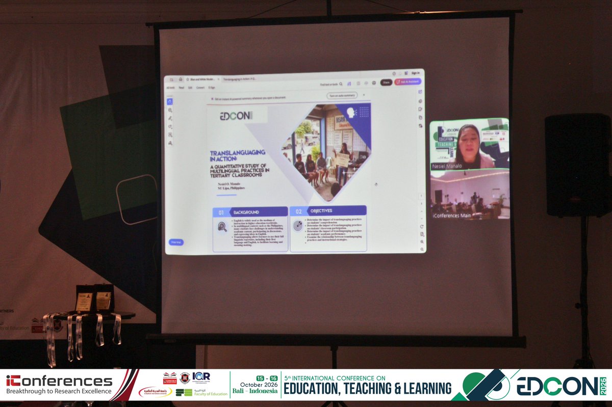 conferences_i's tweet photo. 🎨📚 Research on Display at #EDCON2026!

Our in-person and virtual poster sessions brought together researchers to showcase findings, exchange ideas, and engage in academic discussions. 🌏

📸 Highlights from Bali and beyond!
https://t.co/XVavV4cGSq https://t.co/MWEkfVCP42