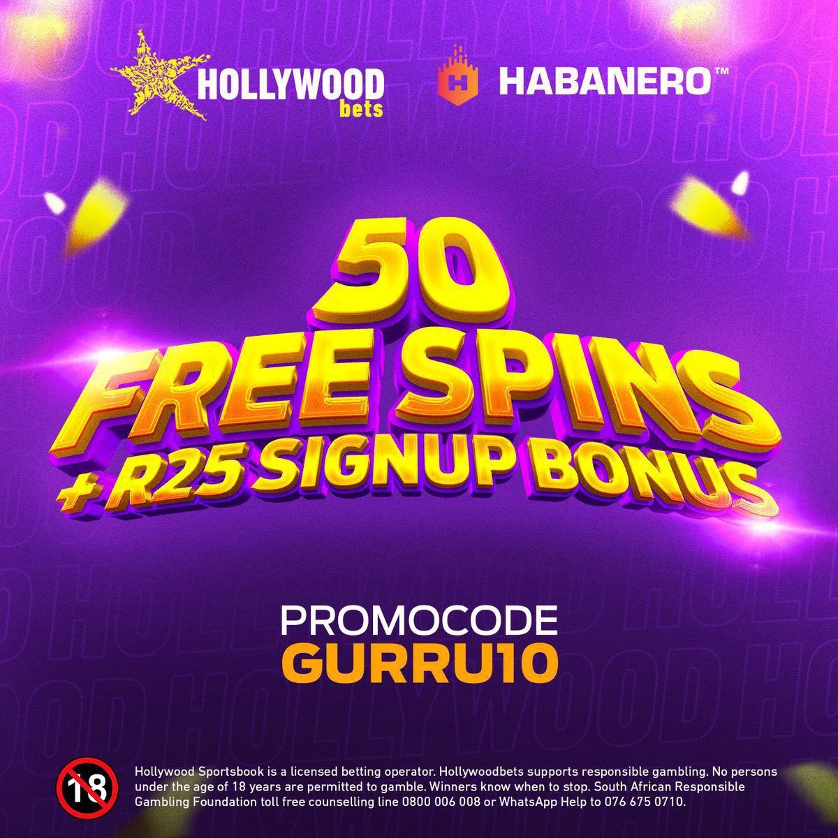 Kents_Mofat's tweet photo. HollywoodBets is too generous! You get 50 FREE SPINS + R25 FREE?! 😭💜

Use PROMOCODE: GURRU10

Link: https://t.co/J51Zder11j 🎰

HollywoodbetsSignUp #HollywoodbetsSignUp HollywoodBets 
18+ | Ts&amp;Cs apply https://t.co/MXlaLLnWX2