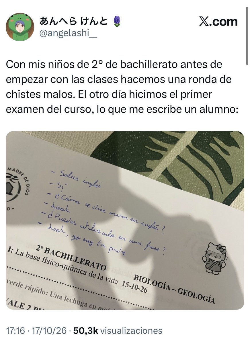 Contra179's tweet photo. “Mis niños de Segundo de Bachillerato” https://t.co/b7kKl3TxHw