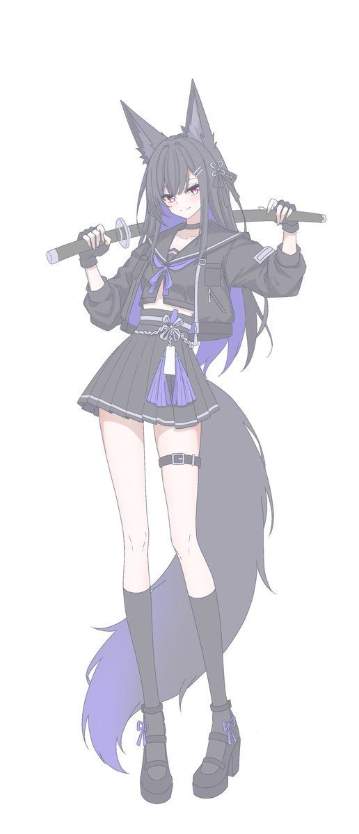 frozen_sdbreak's tweet photo. 黒髪狐耳刀使いJK…… https://t.co/CoGqok5bA1