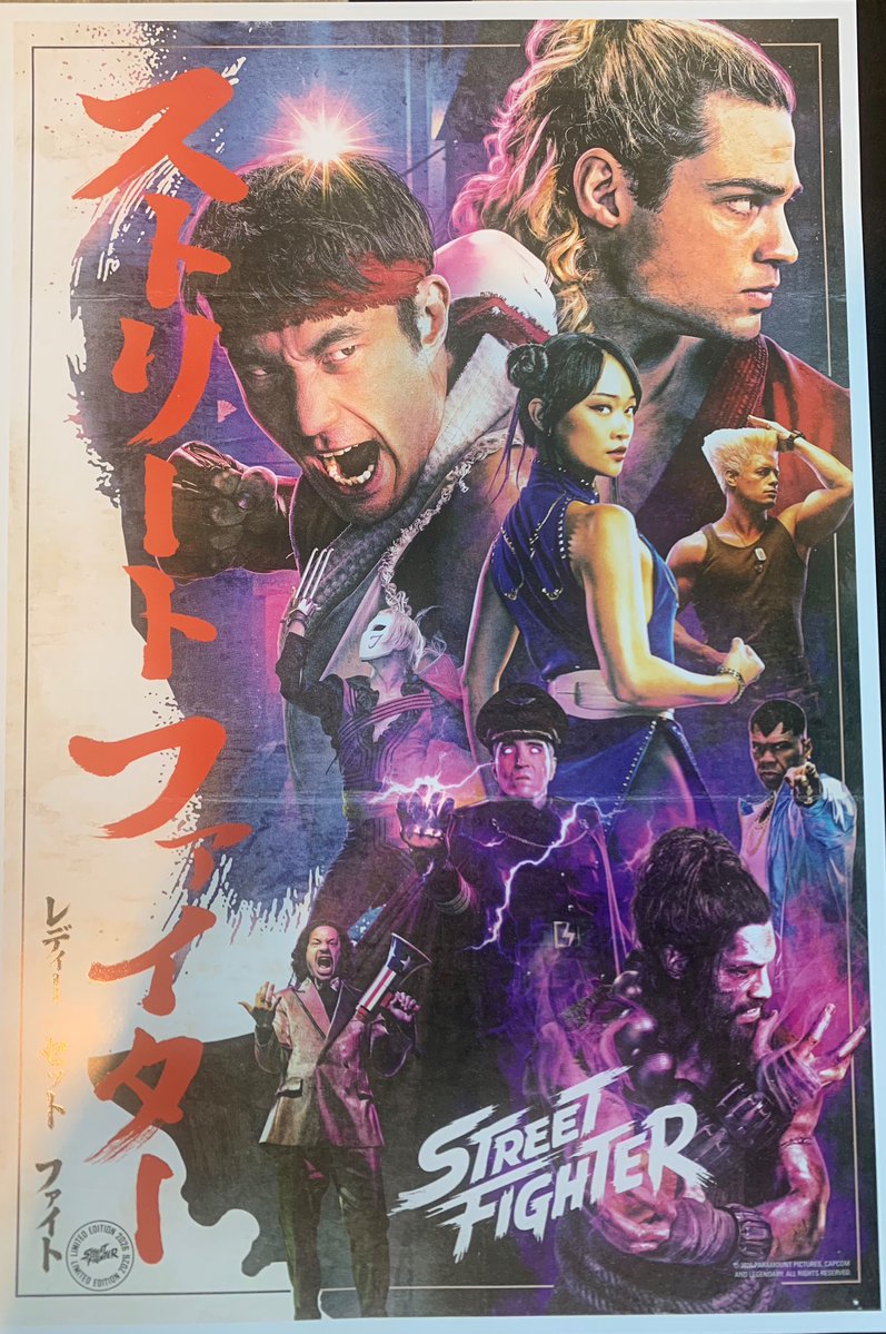 ashleybm_plays's tweet photo. Got to see the Street Fighter movie this weekend 🎥 Cody and Roman were terrific in their roles, and the movie plot was quite interesting. I also got this awesome poster that I plan to get signed one day. https://t.co/wLJnUxoKVD