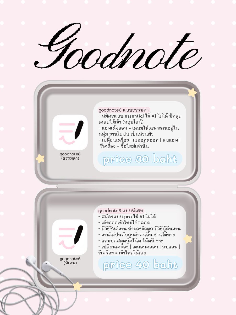 laylaflowerdae's tweet photo. 𓈒 𖠵 g👀dnote จดสรุป จดโน๊ต
รีทวิตลด 5฿ บาท (แคปภาพรับโปร)

🥨 essential 3O baht
🍓 pro 4O baht (มีของแถม)

ID LINE : @478emhkz 🌷🤲🏻

#goodnote #goodnotes #หารgoodnote #goodnote6 #ขายgoodnote #แอพการเรียน #แอพios #แอพiosราคาถูก #แอพไอแพด https://t.co/2RTsJ3xKyN