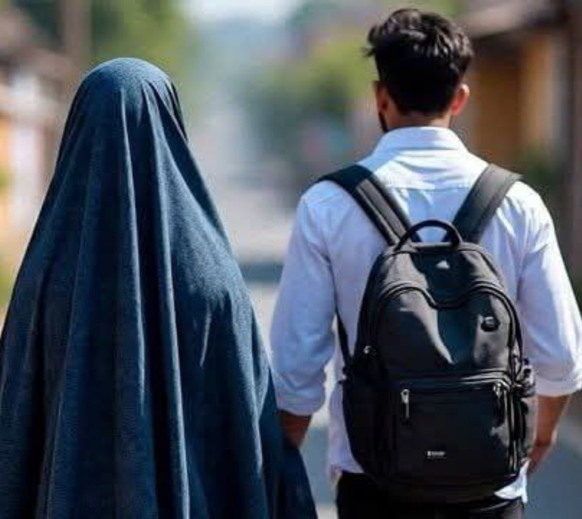 Trishulwarrior's tweet photo. A pattern reminiscent of 'grooming gangs' has emerged in India; a 15-year-old Dalit girl, who had gone missing from the holy city of Ujjain, has been found in Indore.

The girl, who belongs to a Hindu family, had gone missing two days earlier. When the police arrived in Indore in search of her, they were shocked to find her wearing a burqa.

Upon questioning the accused, it was revealed that six months ago, a man named Iman had lured the girl into a romantic trap, established a physical relationship with her, and subsequently abandoned her. Following this, Iman had tasked his friend, Moin, with keeping tabs on the girl.

During this period, the girl's Muslim female friends attempted to influence and incite her, ensuring that the relationship remained undisturbed.

Subsequently, Moin and his family members quietly sent the girl to the homes of their relatives in Indore—a process in which two of her Muslim female friends provided full assistance.

The police discovered that the girl had been learning Islamic customs for some time, with the help of her Muslim female friends.

Note: The image has been generated using AI and is provided for illustrative purposes only.
