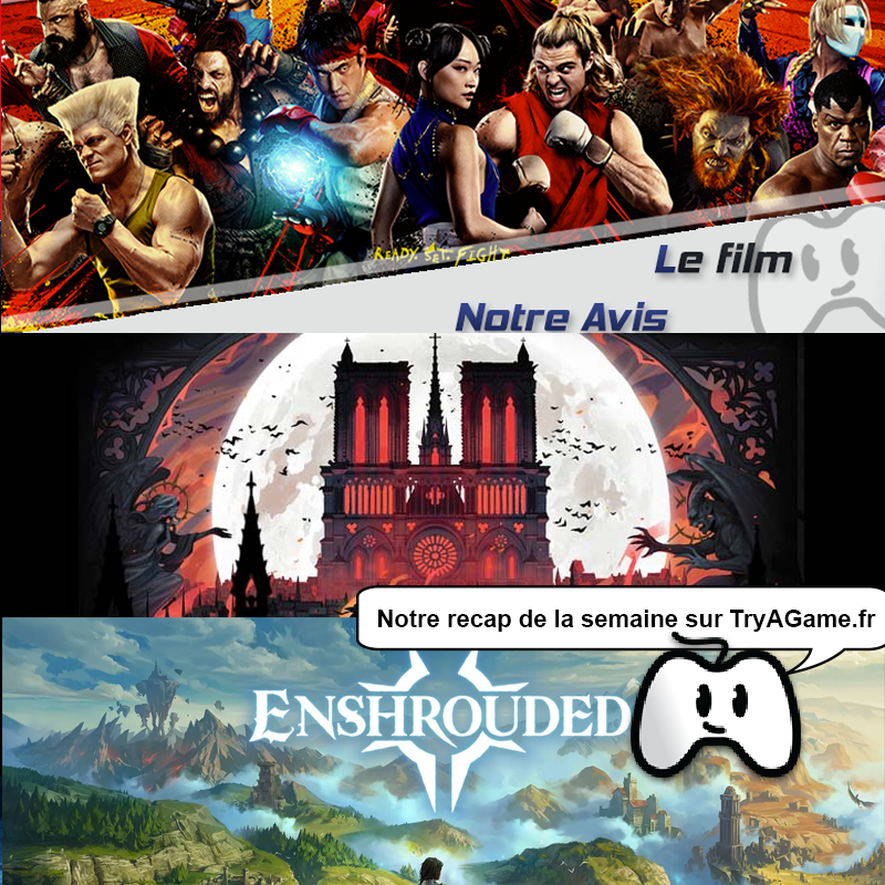 TryAGame's tweet photo. https://t.co/XLGEboW7Vm : Du #StreetFigther le film, du #Castlevania et du #Enshrouded, y a en a un peu plus aussi, je vous le mets ? https://t.co/CeIKeM6iLq