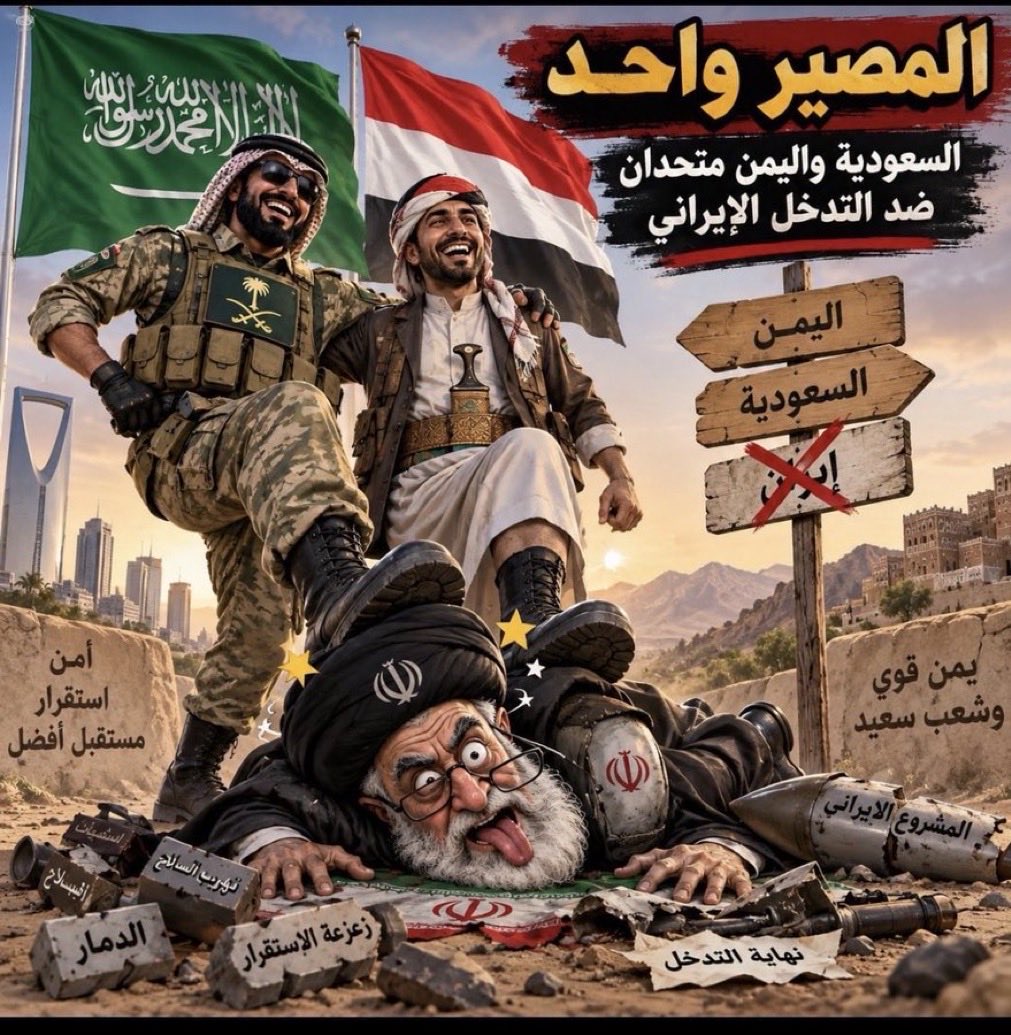 bhzam's tweet photo. #هااام سعادة المستشار البلوشي : 

#التوصيف الدقيق لما يجري باليمن : 
#السعودية #واليمن في خندق واحد، تواجهان:

#مليشيا_حوثية_إيرانية_إرهابية
هذه #المليشيا تنفيذ أجندة طهران التوسعية في العالم العربي . 

#إيران تستخدم #اليمن منصة لتهديد أمن العرب، بينما تعمل #السعودية و #اليمن  على حماية  الإنسان و الأرض والسيادة من الأطماع #الإيرانية . 

#وللأسف ؛ في هذه الأثناء تظهر أطراف تلعب بمصالح الشعب اليمني العزيز: 

#بعص الدول خليجية :
 تنحرف عن الصف وتدير ظهرها لشقيقاتها خدمة للدين الإبراهيمي الجديد الصهيوني ، وظيفيه تهدم بيتها بيدها !

#بعص الدول عربية :
تقع تحت النفوذ الإيراني وتتحدث بلسانه منذ أعوام لا تملك قرارها .

#بعض القوى عالمية:
تجعل من اليمن ساحة لتصفية حساباتها الدولية  مضحية بالشعب اليمني . 

#لا_يصح_الحياد بين الحق والباطل، ولا بين من يحمي الارض و الإنسان اليمني  ومن يغتصبها لخدمة الأجنبي ..
#الحياد_هنا_خيانه للامتين العربية والإسلامية و التاريخ لا يرحم و الايام دول 

#لا_حوثي_بعد_اليوم 
#فجر_اليمن 
#مليشيات_الحوثي_الإرهابية 
#دول_اقليمية 
#جار_السوء 
#اليمن_السعودية_يد_واحدة