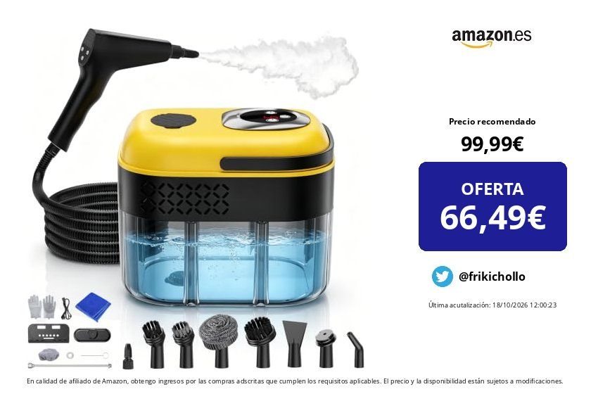 frikichollo's tweet photo. ❌ Precio recomendado: 99,99 € 
💶 OFERTA: 66,49 € (-34%)

✅ Cómpralo aquí 👉 https://t.co/z81jFXUqsE

Vaporeta Limpieza Hogar, Vaporeta de Mano 3 Bar, 13s Calentamiento Rápido | 1700ml Tanque 6 Niveles Ajustables Limpiador Vapor a 120 °C…

 #dccomics https://t.co/wfsvVdIB51