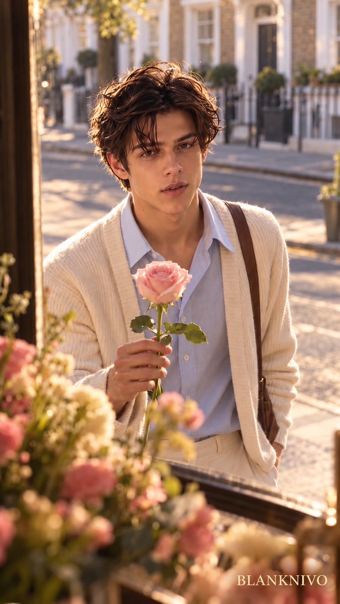 blanknivo's tweet photo. 길에 떨어진 꽃도 그냥 못 지나치는 편.

#TheFlowerThief #AIShortFilm #BL
#CalebWhitmore #ArianConti https://t.co/SfaZk2iyDP