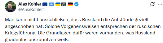 AndreLunemann's tweet photo. SgH @AlexKohler1, Standardvorgaben von Moskau, bestehende Schwachpunkte auszunutzen? Das sind Vorgaben jeder Regierung (#China, #Indien, #USA, ...) eigene Interessen zu vertreten - nur nicht in #Deutschland. https://t.co/o3FJprIKJM