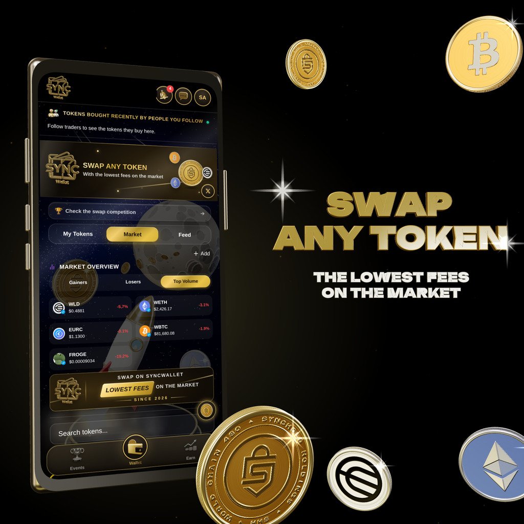 syncholdproject's tweet photo. 🚀🔥 @SYNCWallet IS LEVELING UP! 
💸 Lower fees.
🏆 Monthly competitions with SHH prizes + 🎁 daily rewards in the Dropzone!
📲 A new look, and more reasons to use our app!
👇 Check out our official banners currently live on World App!
#Worldchain #SHH #WorldApp #Rewards #WLD https://t.co/6sp9sjg2S9