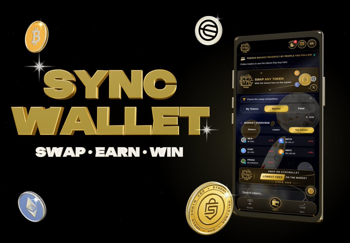 syncholdproject's tweet photo. 🚀🔥 @SYNCWallet IS LEVELING UP! 
💸 Lower fees.
🏆 Monthly competitions with SHH prizes + 🎁 daily rewards in the Dropzone!
📲 A new look, and more reasons to use our app!
👇 Check out our official banners currently live on World App!
#Worldchain #SHH #WorldApp #Rewards #WLD https://t.co/6sp9sjg2S9