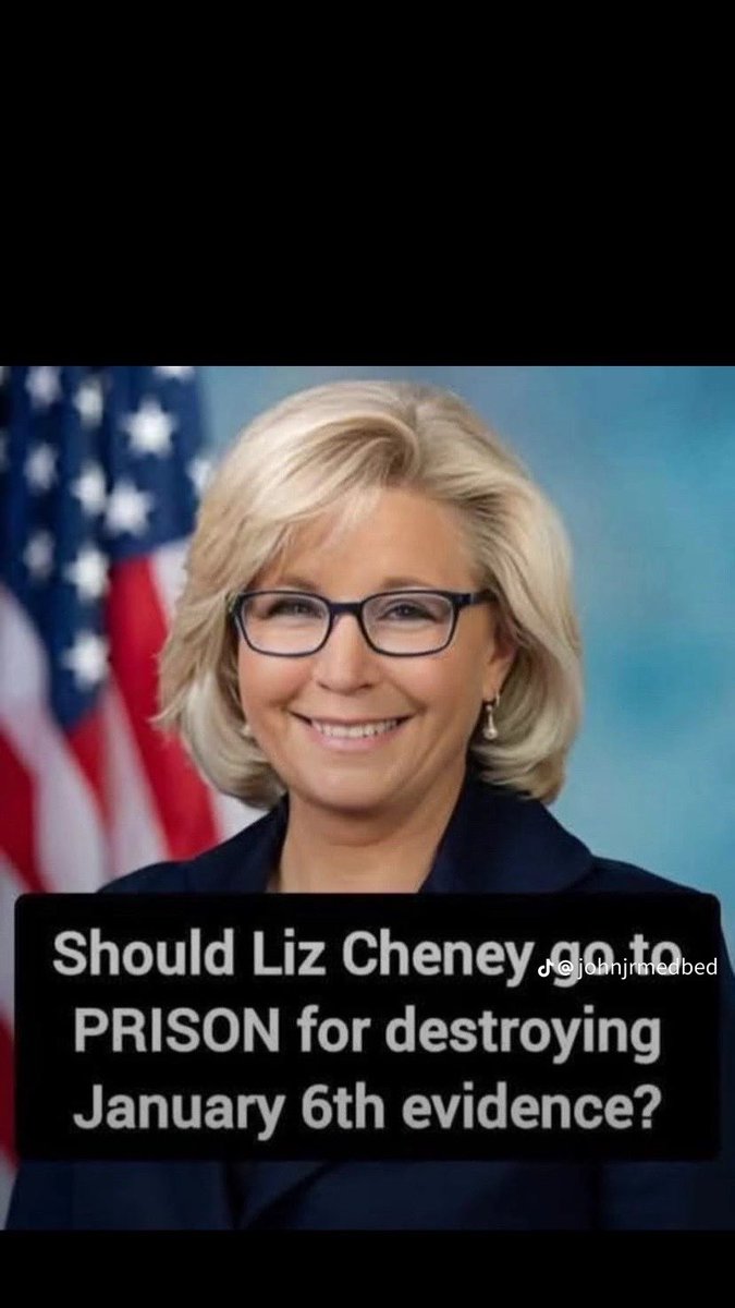 JOHNKENNED1l's tweet photo. Should Liz Cheney gatoed
PRISON for destroying January 6th evidence? https://t.co/Y949mflwnH
