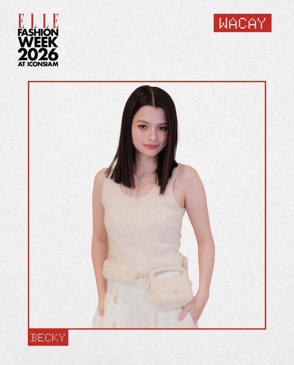 OnlyForBec's tweet photo. When the lineup is full of stars but your eyes only find one. BECKY for WACAY — ELLE Fashion Week 2026 at ICONSIAM, 25 Oct ✨

#ELLEFashionWeek2026
#EFW26ATICONSIAM
#SeeYouAtTheTent
#ICONSIAM
#WACAY 
 #WACAYxBECKY
#WACAYxEFW26 #BeckyArmstrong
#beckysangels‌ https://t.co/vePF8rAauI