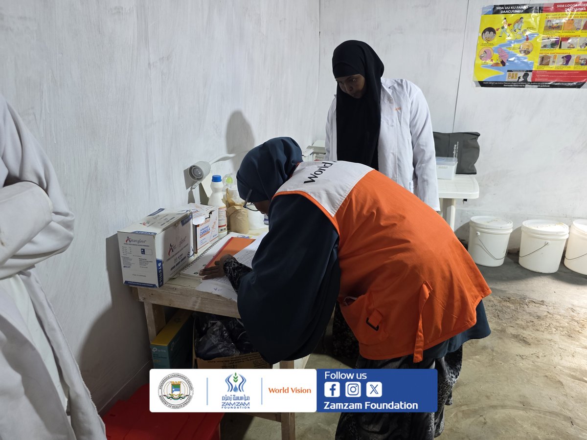 zamzamsom's tweet photo. Zamzam Foundation, JMOH, and World Vision conducted a joint supervision visit to Barsanguuni Health Center under the ECHO SHIP 2 project, focusing on improving healthcare delivery, data management, reporting, and accountability.
#ZamzamFoundation #WorldVision #JMOH #ECHOSHIP2 https://t.co/lAv2UljZdM