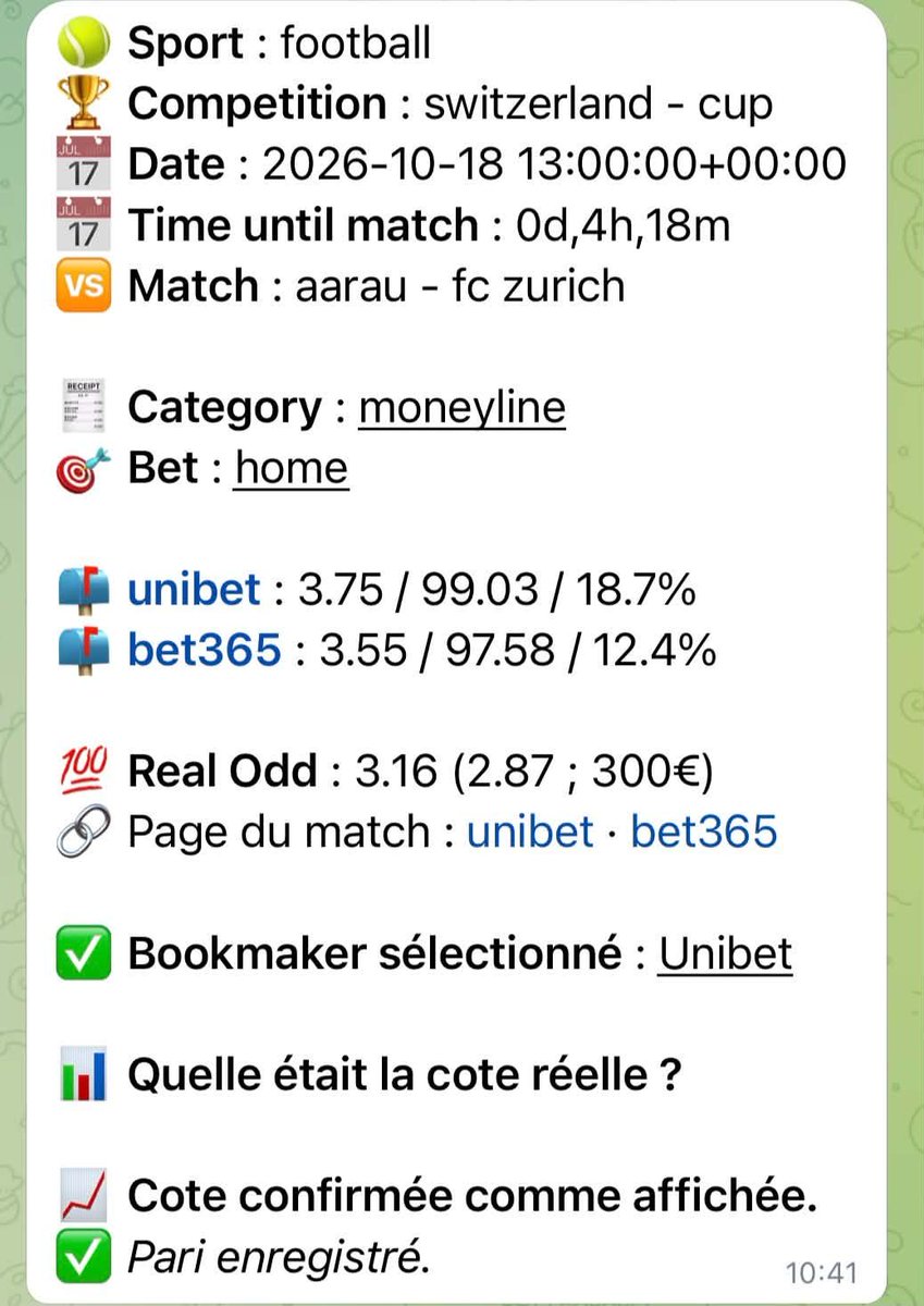 IntelTrusted's tweet photo. Rien ne passe sous le radar, pas même la Coupe de Suisse. 🇨🇭

📉 Aarau @ 3,75 → 2,95. 
📈 Et la CLV devrait être solide. 

#teamparieur #teamparieurs https://t.co/B9dyRqd5vt