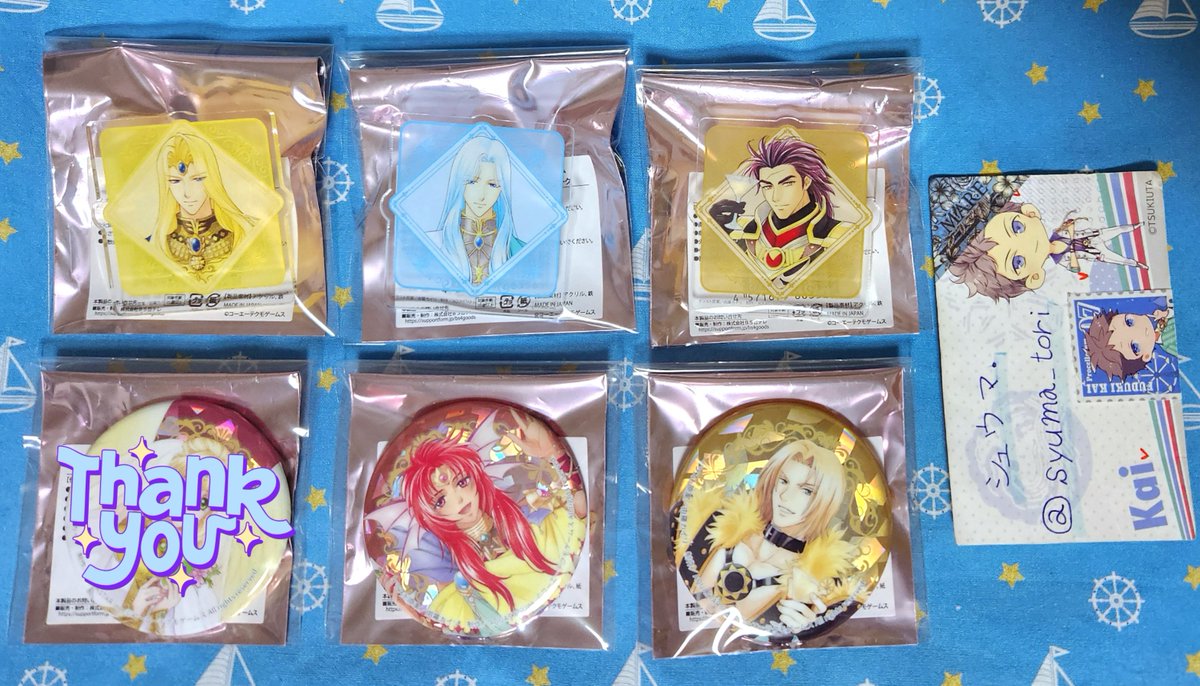 syuma_tori's tweet photo. 【交換】アンジェリーク　30th　メモリアルミュージアム　アクリルバッジ　ホログラム缶バッジ　

【譲】
　ジュリアス、リュミエール、ヴィクトール、メル、レオナード

【求】
　ゼフェル、アリオス

郵送にて対応

検索からでもお気軽にお声掛け下さい https://t.co/cQRZRYbQHe
