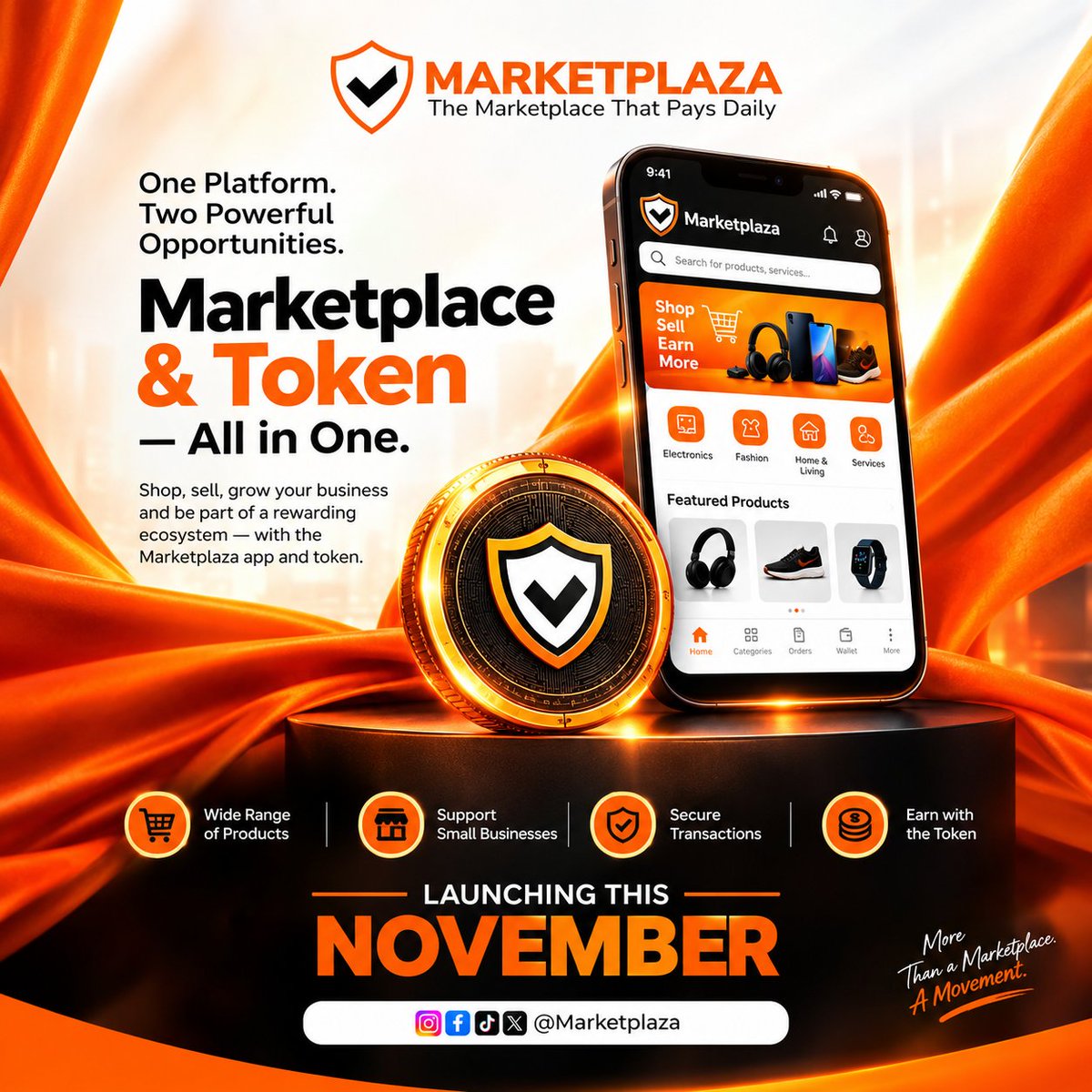 itunux1's tweet photo. Something exciting is on the horizon

More than a marketplace, Marketplaza is preparing to bring its app and token into the picture this November.

A new chapter for buyers, sellers, and everyone looking forward to what Marketplaza has in store.

November is getting closer. 👀 https://t.co/Kd3xFo0glc