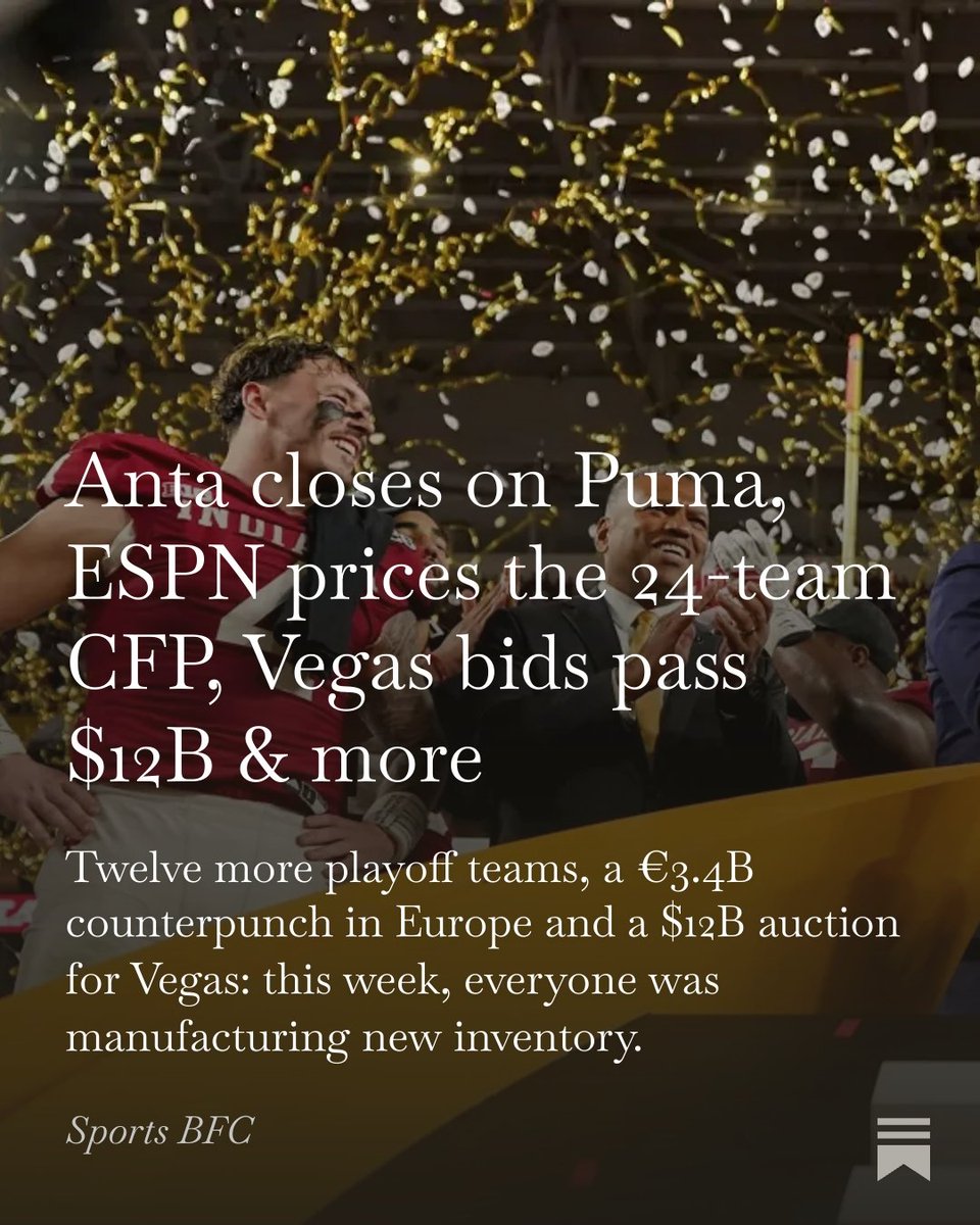 Hamza_BFC's tweet photo. Subscribe to my free weekly newsletter for all the Sports Brand, Finance &amp; Culture stories !
https://t.co/z0aROLn2AQ https://t.co/wkMbcZYDny
