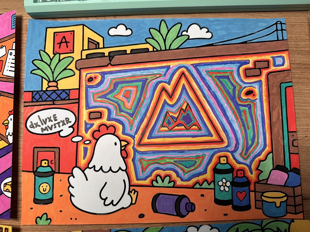 dxlvxemvstxr's tweet photo. Used acrylic markers (only 12 colours) they dried out for the 7th page #KidsModeON @SkinLand_market @ggsarzi
(More in comments) https://t.co/qT98Tyux7y