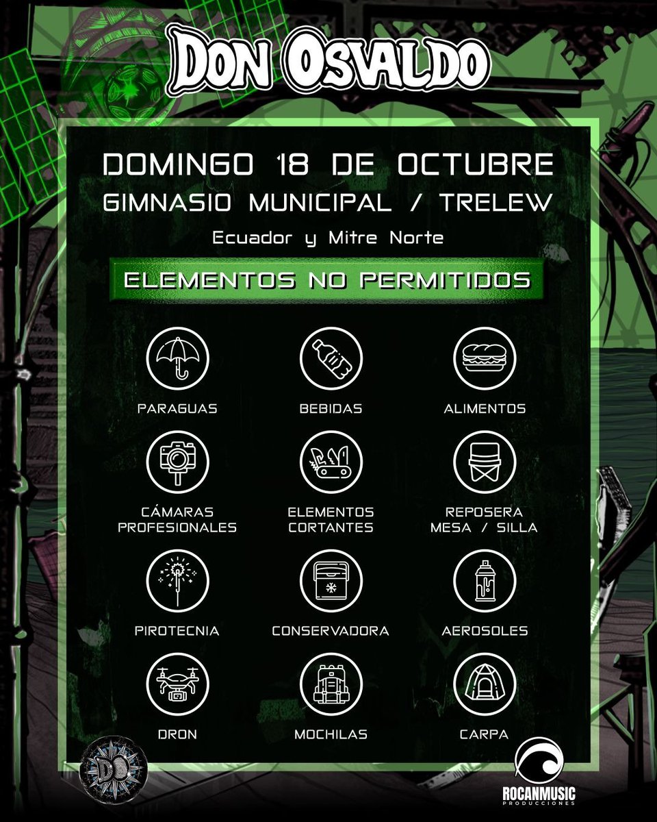 DonOsvaldoOf's tweet photo. 📍Trelew 
Datos útiles para hoy 

Suena Don Osvaldo 
Entradas:⬇️
https://t.co/NOa233I8Ld https://t.co/VKbX2m6qTq