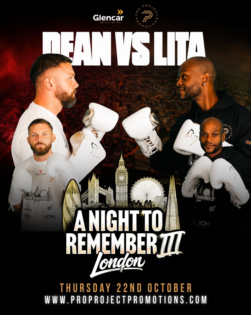 GrahamStack1's tweet photo. Harlee Dean and Leroy Lita are almost ready to settle it in the ring.
⠀
Two very different football careers. One very different challenge.
⠀
A Night To Remember III
Thursday 22nd October 2026
⠀
https://t.co/XSPMn3Dp0I https://t.co/WZGygoWwsj