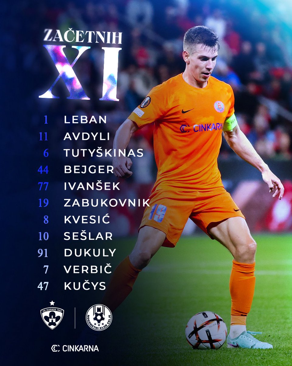 NKCelje's tweet photo. Celjskih 11 za Maribor. 👑

Klop: Sluga, Diounkou, Širvys, Koutris, Žužek, Vuklišević, Daniel, Hrka, Ćalušić, Letonja, Tusha, Kramer https://t.co/6f4fdQczIO