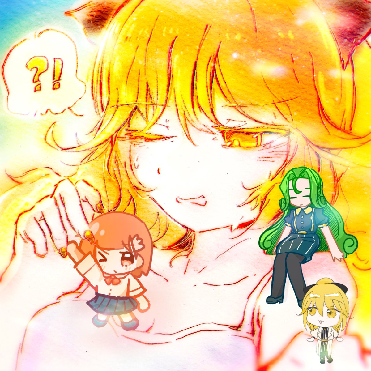 xuanzhuandanbin's tweet photo. #HarumakigoFanArts
🕶️���🍁合作絵
ワンピースの鞠/私
紅/和曲さん@heheququ
翠/65さん@Protease_65
鞠/碎冰冰さん@bingicezzz https://t.co/Tc6N7PdFlV