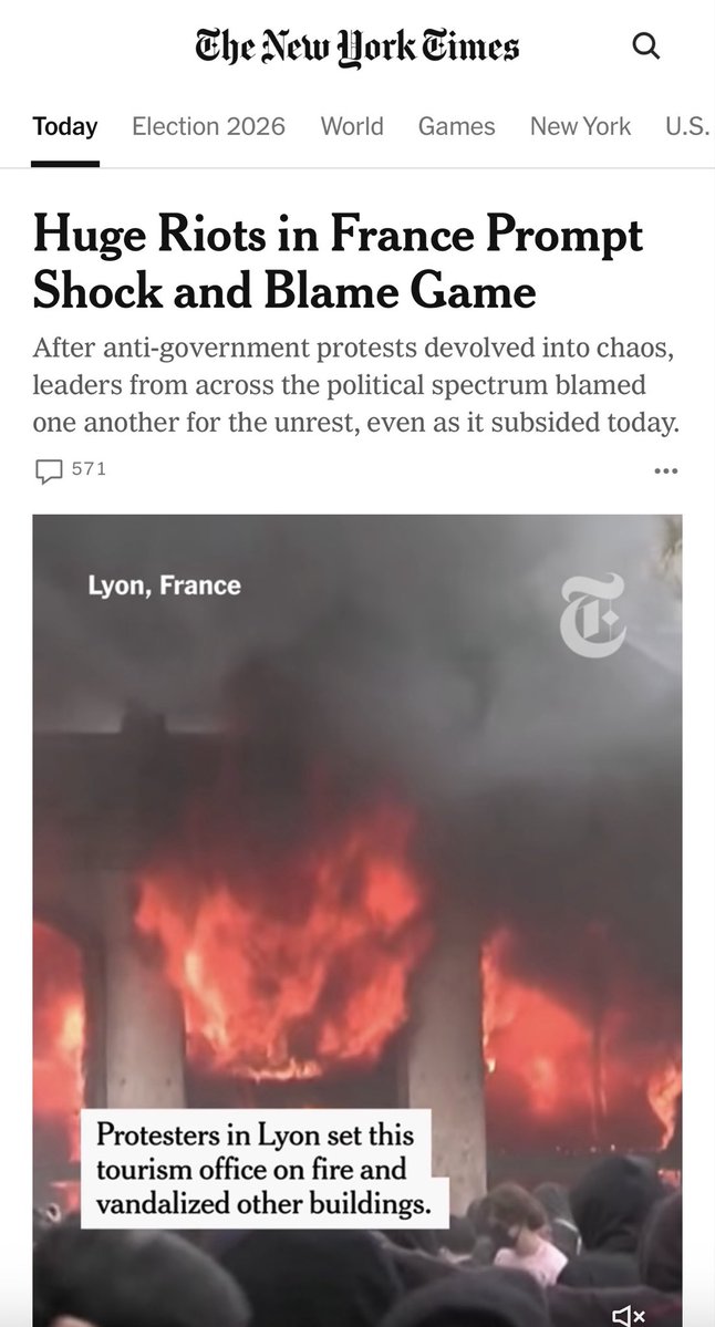 SuhagAShukla's tweet photo. “Anti-government protests devolved into chaos…”

You’d think they’d learn, but I’d bet @RepJayapal &amp; friends would still write their letter to @SecRubio supporting radical leftist anti-government protests in India even after what just happened overnight in France. https://t.co/A8TANZ2Gpg