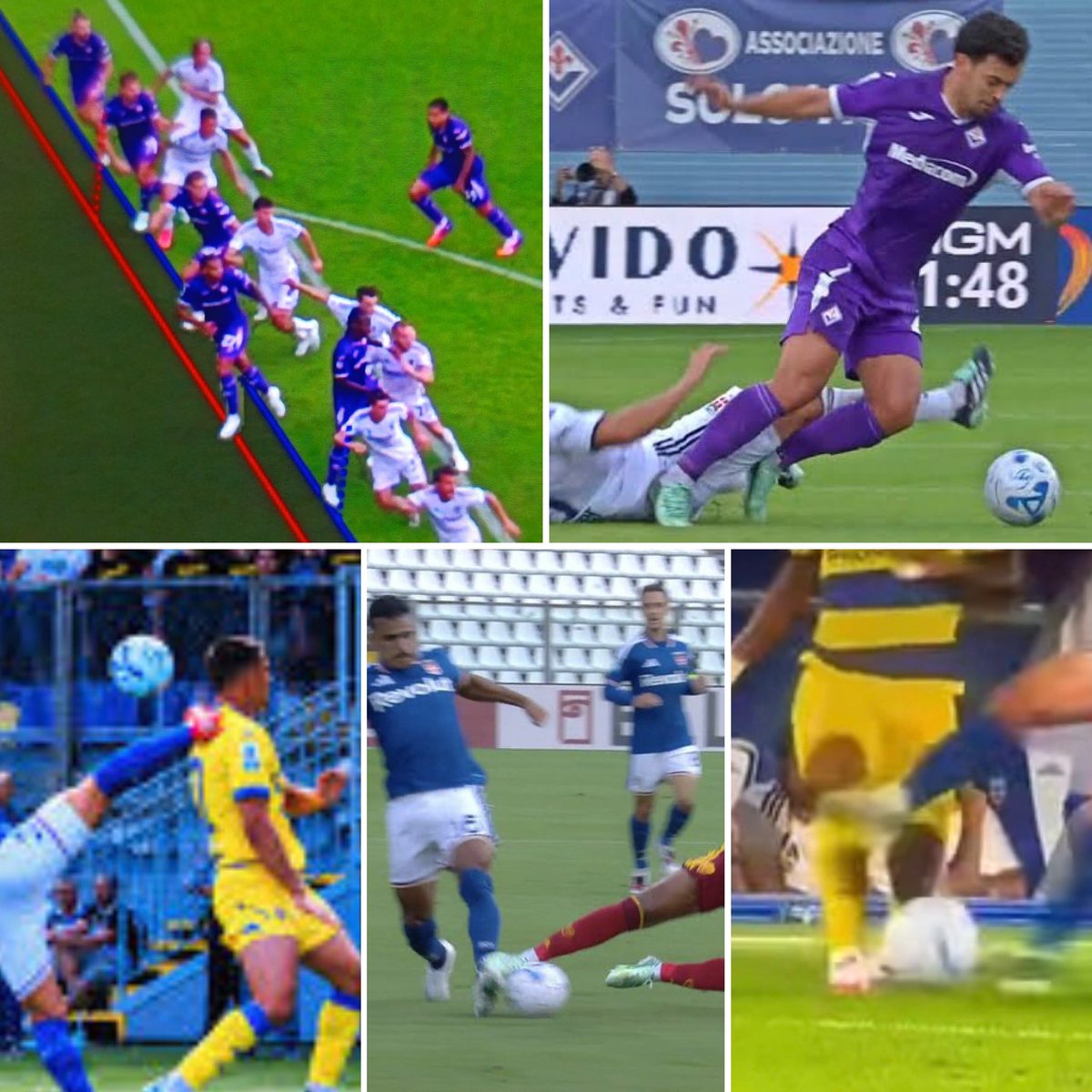 GiuseppeFalcao's tweet photo. Como-Parma.

Espulsione non data a Caqueret per fallo bruttissimo su Britschgi ❌

Frosinone Como.

Fallo da rosso di Couto su Kvernadze: solo giallo ❌

Gol annullato a Raimondi per un fallo inesistente ❌

Como-Roma 

Espulsione di Malen per un fallo non da rosso ❌

Fiorentina-Como

Gol dello 0-1 viziato da un fallo netto di Kempf.
C’erano tre falli su Pedro Goncalves ❌

Misterioso l’annullamento dell’eventuale 2-2 di Pograncic: 6 minuti di Var perchè il fuorigioco automatico non funziona e linea “creata” a loro piacimento. 

Quando si deve togliere qualcosa al Como, il Var non funziona. Quando deve aiutarli, si cerca il pelo nell’uovo e si sta mezz’ora allo schermo.

Nessuno ne parla, tutti ad esaltare questa squadra che sono due anni che va avanti ad aiutini arbitrali.

Quest’anno si stanno superando però…

Il Como è la squadra più tutelata e aiutata di questo campionato.