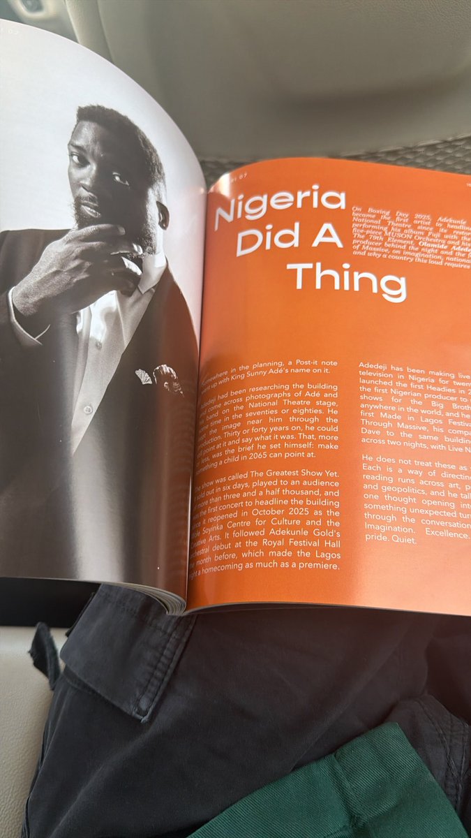 OlamideAdedeji's tweet photo. Interview in issue 001 of ÀȘÀ. National Theatre’s new magazine. https://t.co/xkOKaMZuLL