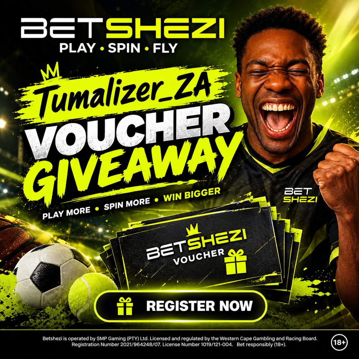 Tumalizer_ZA's tweet photo. 🚨 Voucher Giveaway with @betshezi 🚨

Simply Register with #Betshezi, Comment with a Screenshot below, get yourself a Voucher and a R50 Welcome Bonus 🔌🖤♣️

➡️ Join @betshezi here: https://t.co/tlyqmpHVSj…

T&amp;Cs Apply 🔞 Bet responsibly https://t.co/cOfK3rKh4r
