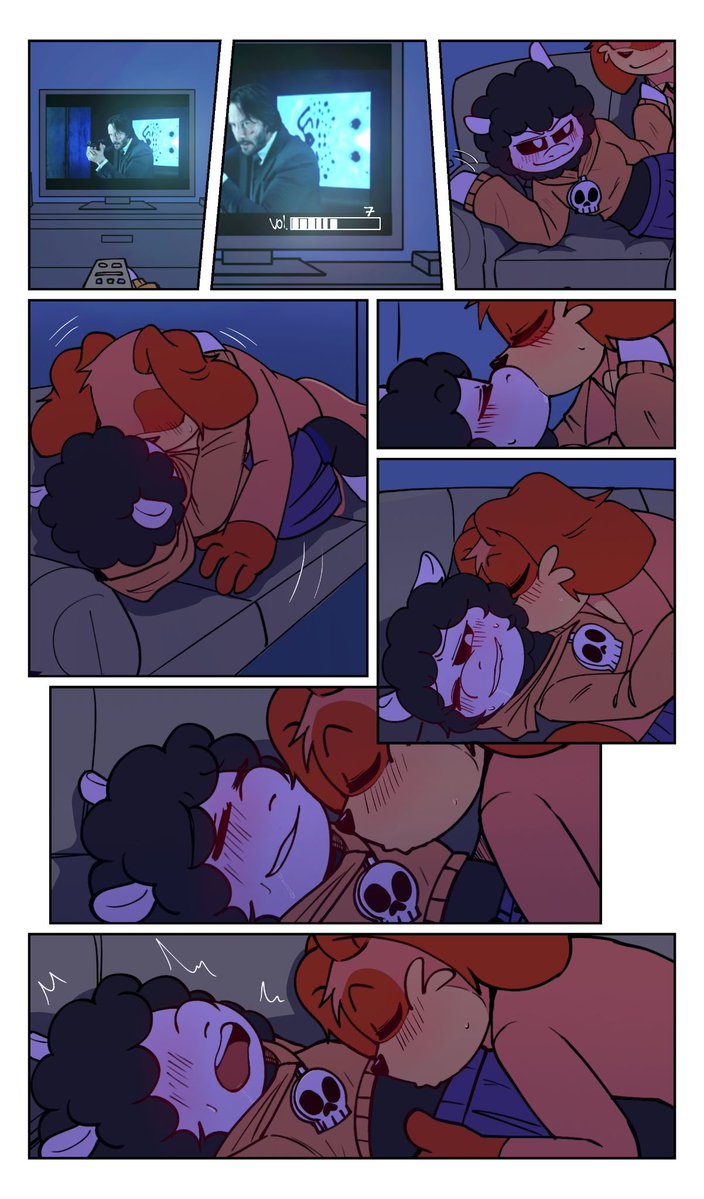 Alpha_Wolfster's tweet photo. A Taste Of Black Vanilla 5/20

Art by @MiriaLena123 

Final page to be posted on Twitter. All following pages will be NSFW. Thus will be on Patreon. No dumbass questions.

#Dogday #SmilingCritters #SmilingCrittersAU #Babachops #NightmareCritters #Sunskull #ATasteOfBlackVanilla https://t.co/FYBTQ5ItiG