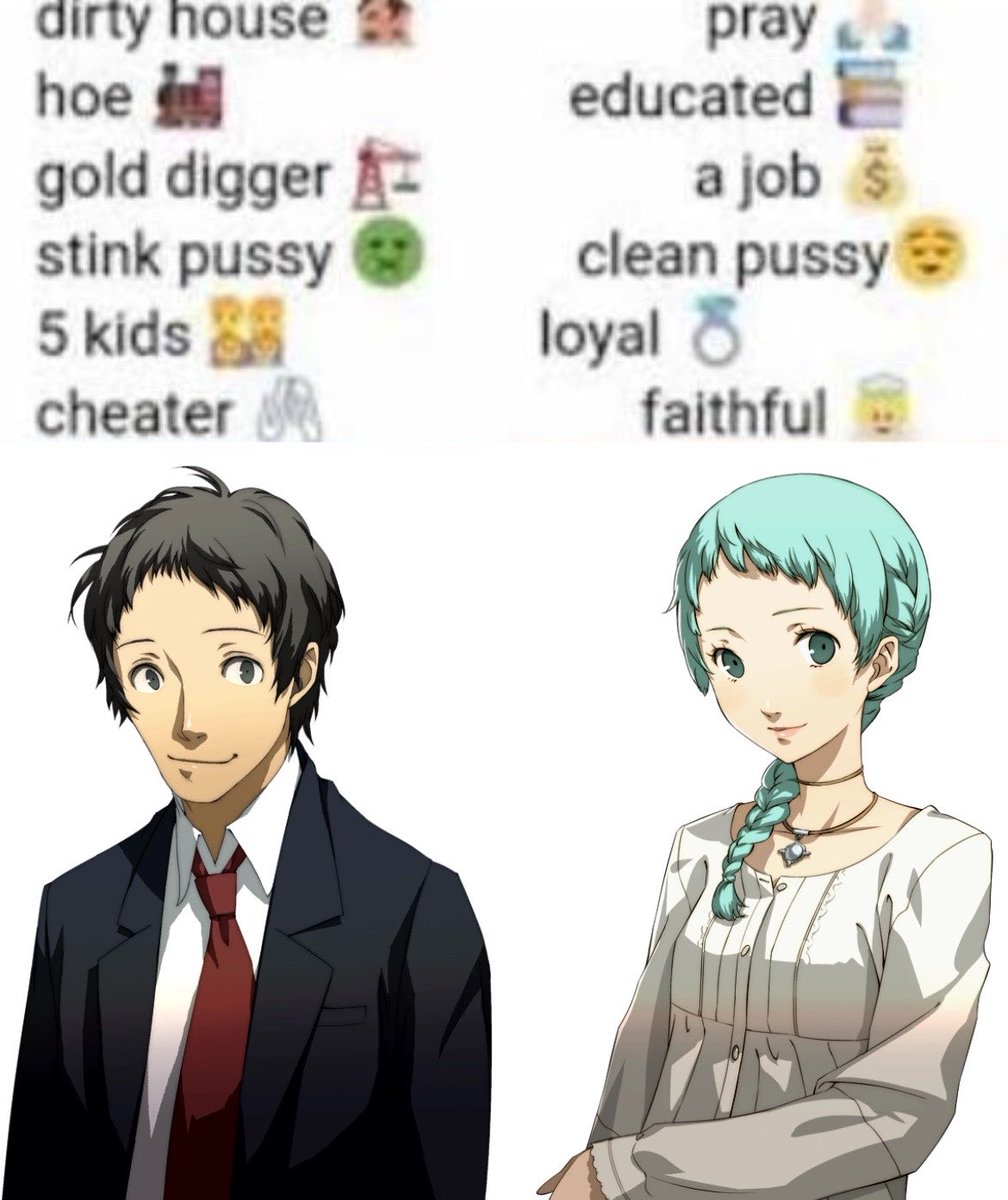 tohruuadachi's tweet photo. adachi’s fucked up cut is proof that there are some things that only women can pull off. look at fuuka’s microbangs. so graceful and cute! adachi? eeyuck! barf. kicks him kicks him kicks him https://t.co/rl2zze9JfN