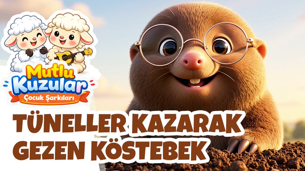 mutlukuzular's tweet photo. Tüneller Kazarak Gezen Köstebek 🐾 | Sevimli Köstebek Şarkısı | Bebek Şarkıları | Mutlu Kuzular 🐑 https://t.co/WkZimSkXhP https://t.co/6Mz8LWu9Ui