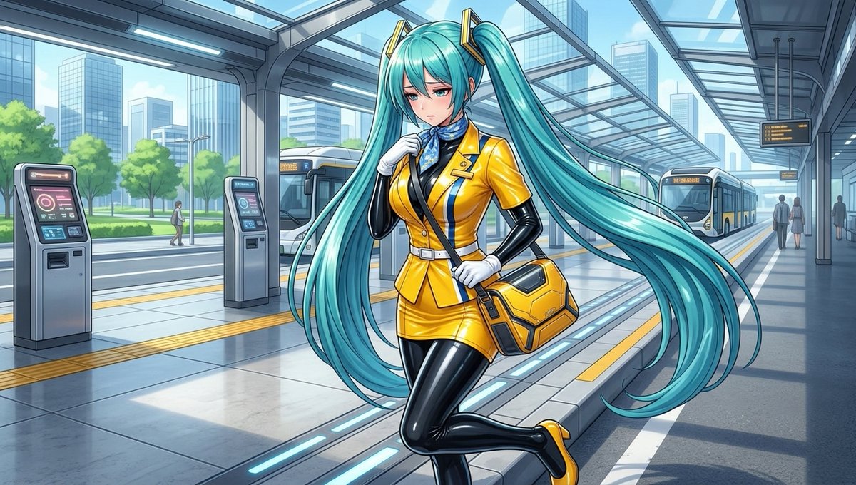 Virusf1985's tweet photo. @moeno_AI thanks for the outfit idea
#hatsunemiku #AIart #FantasyArt https://t.co/8vSDk4v4IV