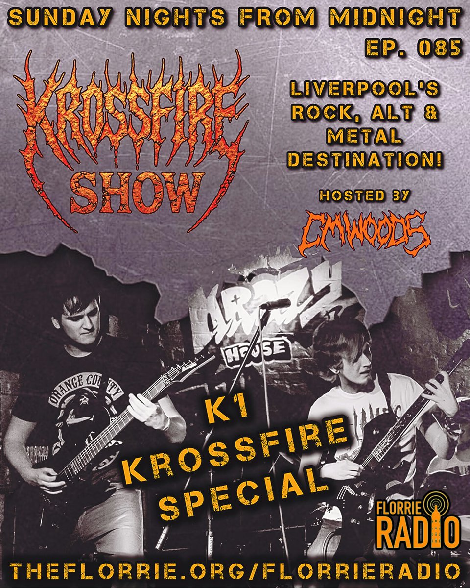 Jjkrazy's tweet photo. @FlorrieRadio #SoundsLikeSunday @FlorrieRadio #MetalMonday
10pm-2am Klubhouse Liverpool #SoundCityRadio 

#LoserBaby #Electric #Rage #Loaded #KrazyKrazyNites 

12am: #MidnightManiacs Its the @KrossfireMusic  Show with DJ CM Woods 🤘This is your Rock, Metal, Alternative destination.. #PlayLoud https://t.co/vbmbmLcbYm