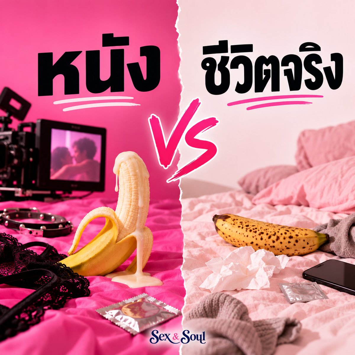 Sexnsoul's tweet photo. 🔞 หนังโป๊ VS ชีวิตจริง 🎬
หนังโป๊คือความบันเทิง ไม่ใช่คู่มือเพศศึกษา เพราะสิ่งที่เห็นอาจผ่านการคัดเลือกนักแสดง ตัดต่อ และจัดฉากมาแล้ว!

🍆 1. ขนาดน้องชาย

🎬 หนังโป๊: ใหญ่ ยาว เกินค่าเฉลี่ย
❤️ ชีวิตจริง: ขนาดเฉลี่ยขณะแข็งตัวประมาณ 13 ซม. ไม่จำเป็นต้องใหญ่ถึงจ���ทำให้คู่มีความสุข

⏰ 2.ระ��ะเวลามีเซ็กซ์

 🎬 หนังโป๊: จัดกันเป็นครึ่งชั่วโมง ไม่มีเหนื่อย!
❤️ ชีวิตจริง: งานวิจัยหนึ่งพบค่ามัธยฐานของเวลาตั้งแต่สอดใส่จนหลั่งประมาณ 5.4 นาที ไม่รวมเล้าโลม 

💋 3. การถึงจุดสุดยอด

🎬 หนังโป๊: แค่สอดใส่ก็ฟินจนตัวสั่น!
❤️ ชีวิตจริง: ผู้หญิงจำนวนมากต้องการการกระตุ้นคลิตอริสโดยตรงหรือร่วมด้วย ไม่ใช่ทุกคนที่จะถึงจุดสุดยอดจากการสอดใส่อย่างเดียว

🍑 4. รูปร่างและอวัย���ะเพศ

🎬 หนังโป๊: ผิวเรียบ สีขาวอมชมพู รูปร่างเป๊ะ
❤️ ชีวิตจริง: สี ขนาด รูปร่าง และความไม่สมมาตรของอวัยวะเพศแตกต่างกันได้ตามธรรมชาติ

🔥 5. ความพร้อมและความต้องการ

🎬 หนังโป๊: ทุกคนพร้อมทุกที่ตลอดเวลา ไม่มีเจ็บ ไม่มีพัก
❤️ ชีวิตจริง: บางวันเหนื่อย บางวันไม่พร้อม บางครั้งเจ็บหรือไม่สบายตัว

💦6. น้ำพุ่ง (Squirting)

🎬 หนังโป๊: ผู้หญิงถึงจุดสุดยอดทีไร น้ำต้องพุ่งกระจายเหมือนเปิดก๊อก!
 ❤️ ชีวิตจริง: ไม่ใช่ผู้หญิงทุกคนจะมีน้ำพุ่ง และน้ำพุ่งก็ไม่ได้แปลว่าถึงจุดสุดยอดเสมอไป  และไม่ใช่ตัวชี้วัดว่าเซ็กซ์ดีแค่ไหน

💗 จำไว้นะคะซิส
หนังโป๊สร้างมาเพื่อให้คนดูตื่นเต้น ไม่ได้สร้างมาเพื่อบอกว่าเซ็กซ์ที่ดีต้องเป็นแบบไหน

Sex ไม่ใช่การแข่งขันว่าใครใหญ่กว่า ใครอึดกว่า หรือใคร��สร็จเก่งกว่า แต่คือการที่ทุกฝ่ายรู้สึกดี ปลอดภัย และมีความสุขร่วมกันค่ะ ✨✌️​

 #SexnSoul #เพศศึกษา #นักเพศวิทยา