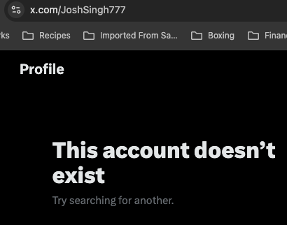 JakeNDaBox's tweet photo. Looks like FazSportz and JoshSingh777 are both officially... MissSingh.
Definitely not a scam, though. https://t.co/c6JheYIjVF