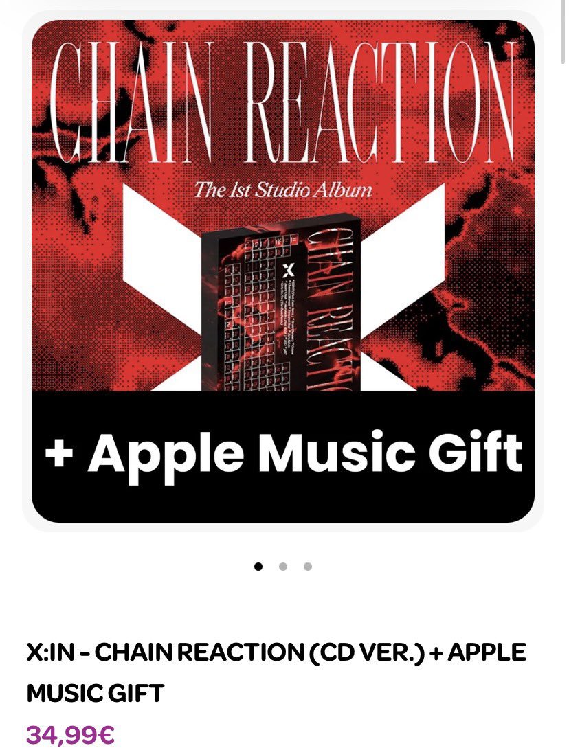ChaimaC37154's tweet photo. 🚨 Attention, European READYS!
You can pre-order X:IN’s first full-length album Chain Reaction from the German K-pop store Nolae for €34.99, including an Apple Music photocard! ❗️❤️
🔗 https://t.co/Boz9RGeNRU… https://t.co/tMAUktE2XN