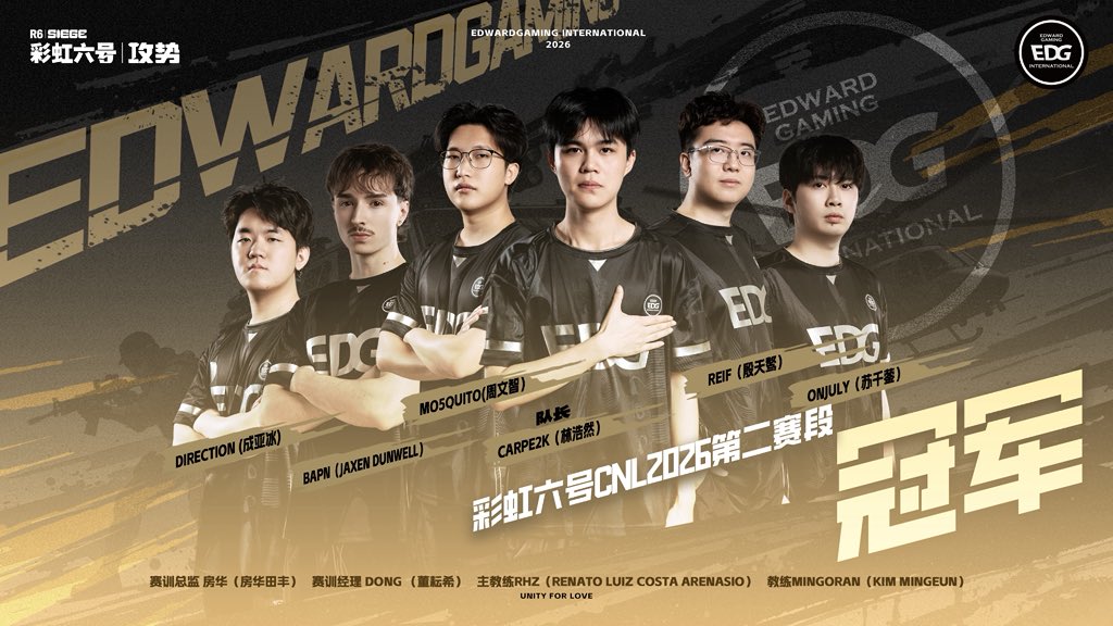 EDG_Edward's tweet photo. We are Champion🏆
#r6 #edg https://t.co/Ah6TyO4hHz