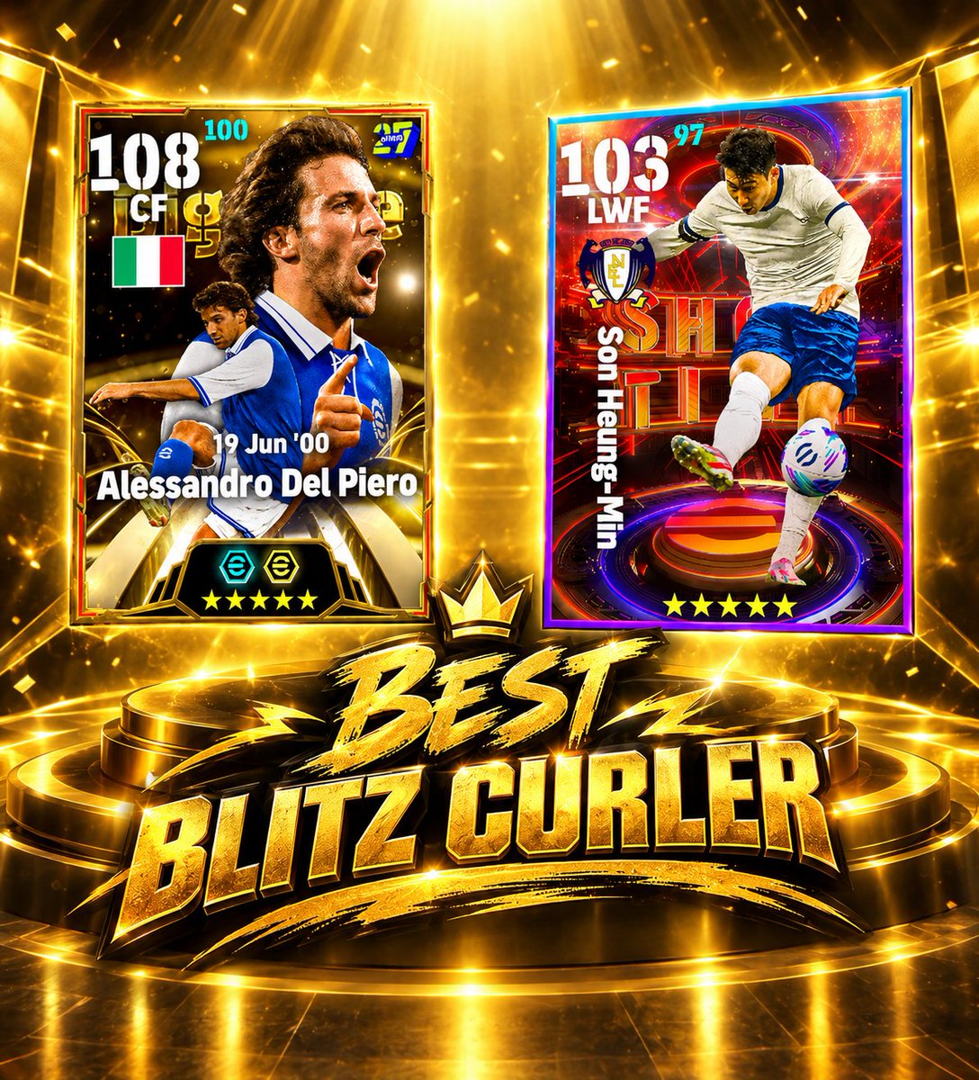 davidxr_EFB's tweet photo. This DEBATE is still ongoing .............
DEL PIERO            X            Son Heung Min
who is better when it comes to their BLITZ CURL? 
#efootball2027 #イーフト https://t.co/KEKocYT6EG