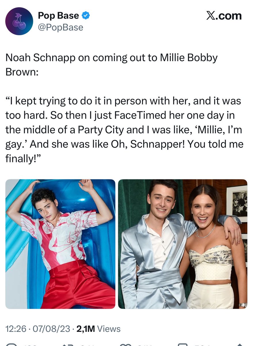 haoffoah's tweet photo. @thecinemadiary yall stalk noah 24/7 and dont know that millie had the biggest crush on him since they met and that he facetime her to come out😭 https://t.co/c3s1V6NUwF