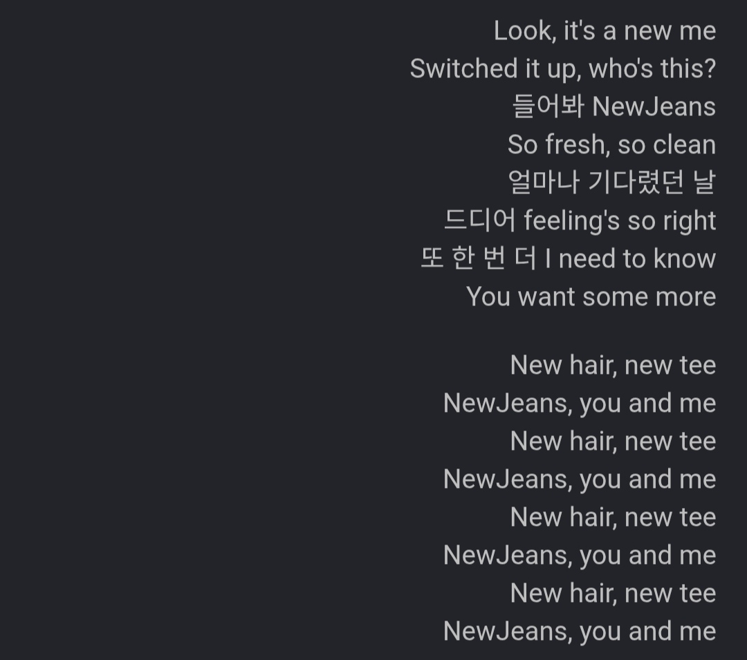 ayeongynh's tweet photo. @illitbymistake the irony of newjeans fans to talk about tiktok or repetitive music knowing their faves literally have a song with "tiktok" in the lyrics https://t.co/dBvHhnOswE