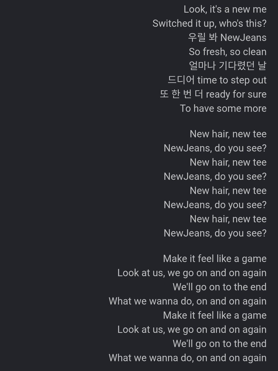 ayeongynh's tweet photo. @illitbymistake the irony of newjeans fans to talk about tiktok or repetitive music knowing their faves literally have a song with "tiktok" in the lyrics https://t.co/dBvHhnOswE