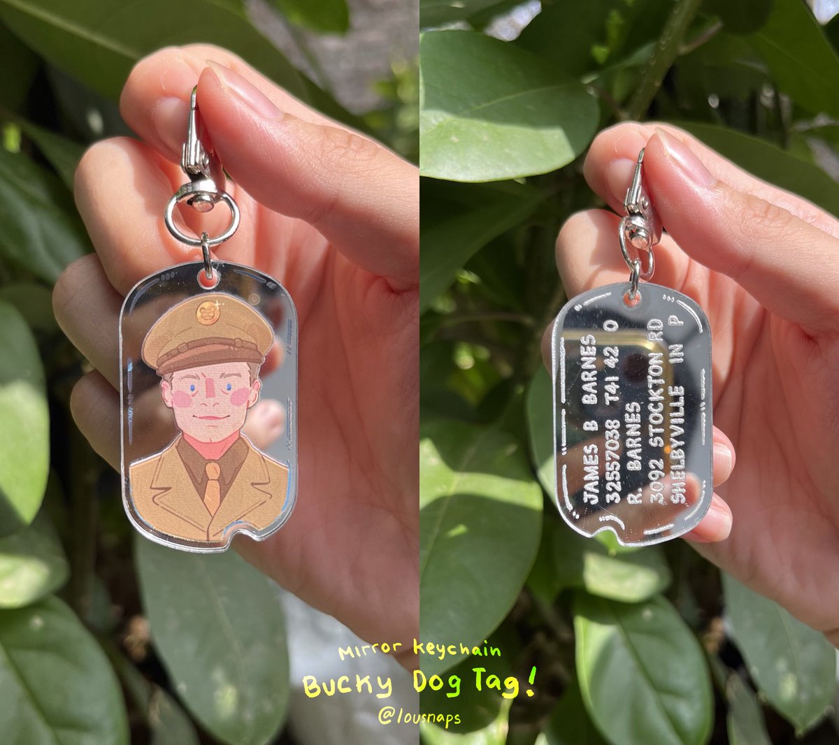 lousnaps's tweet photo. Bucky Dog Tag &amp; Alpine Pet Tag!
(will be available at #cf23)

Video preview on reply!

#buckybarnes https://t.co/7Fn6ImbUEp