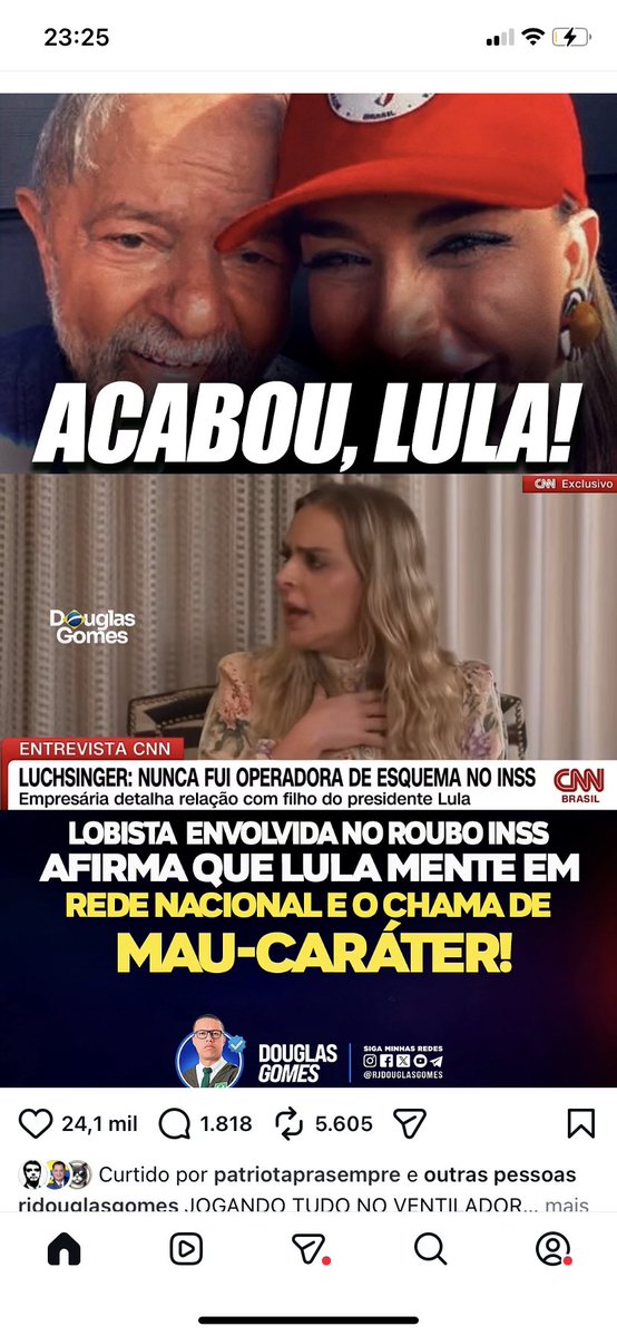 anjosbrasil's tweet photo. @LulaOficial Segunda: #LulaLadrao https://t.co/XoXeM7UoDX